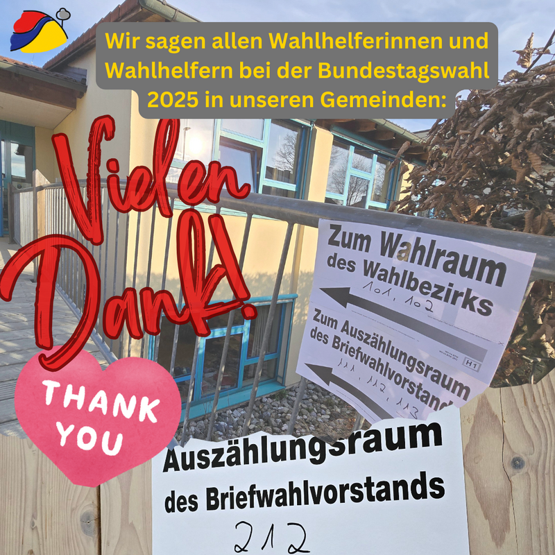 Dank an Wahlhelfer - Bundestagswahl 2025