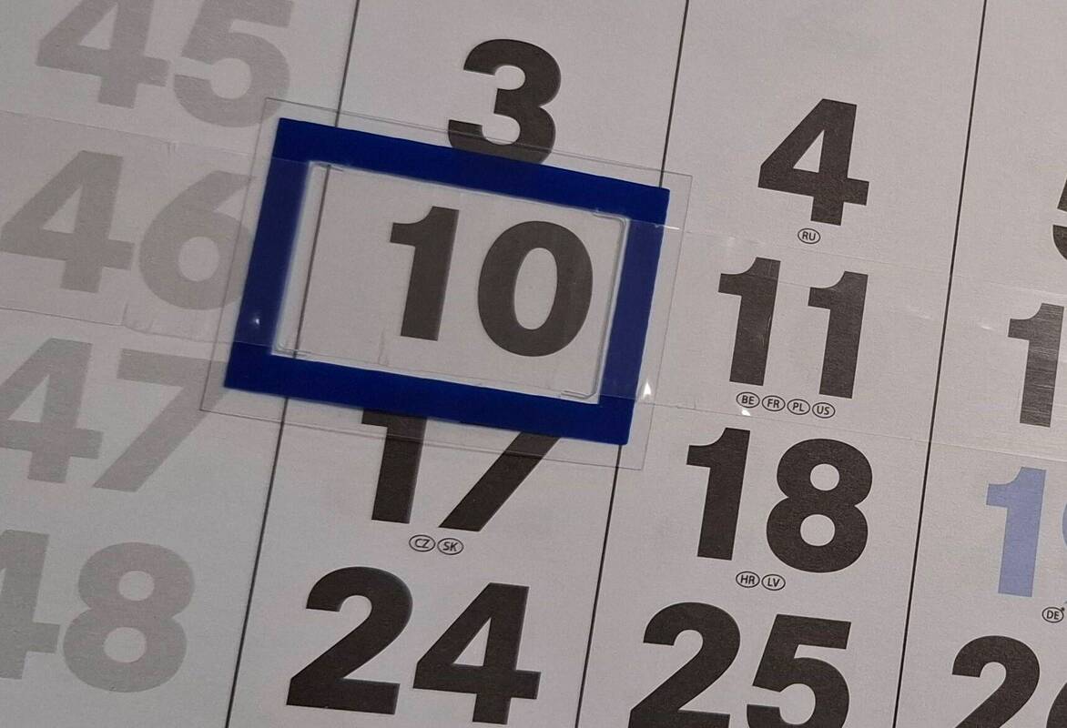 Kalenderblatt 10. November 2025