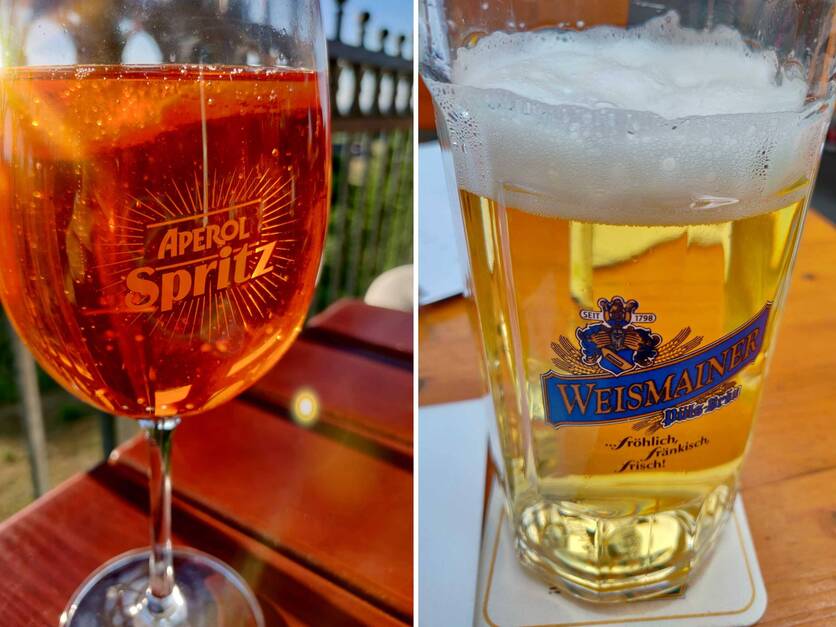 Alkohol Bier Aperol Spritz Collage