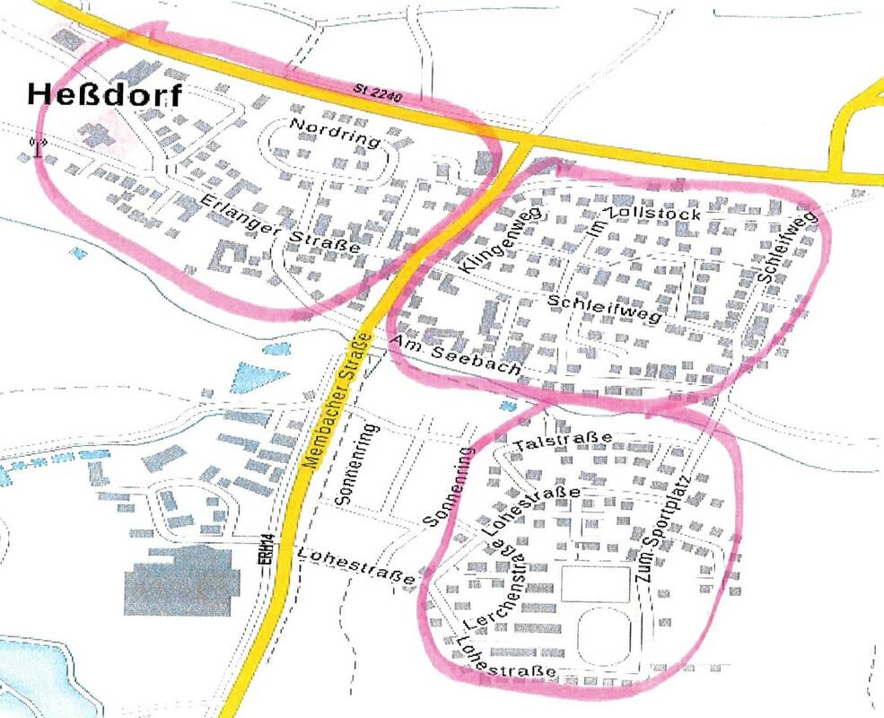 Asphaltierung im Zuge Glasfaserausbau Heßdorf-Kernort vom 20.02. bis 21.04.23