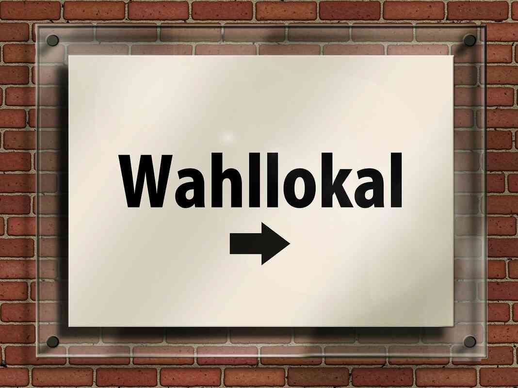 Schild Wahllokal