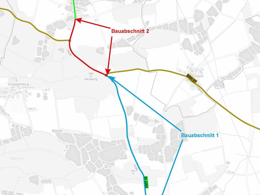 St2263 Sanierung Boxbrunn - Oberlindach - Bauabschnitte Detailplan