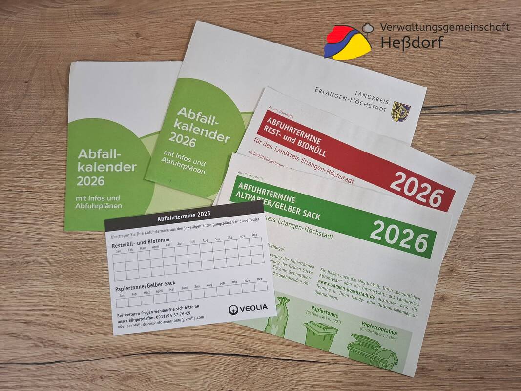 Abfallkalender des Landkreises ERH 2026