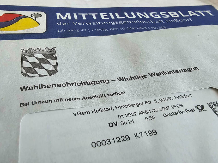 Brief mit Wahlbenachrichtigung