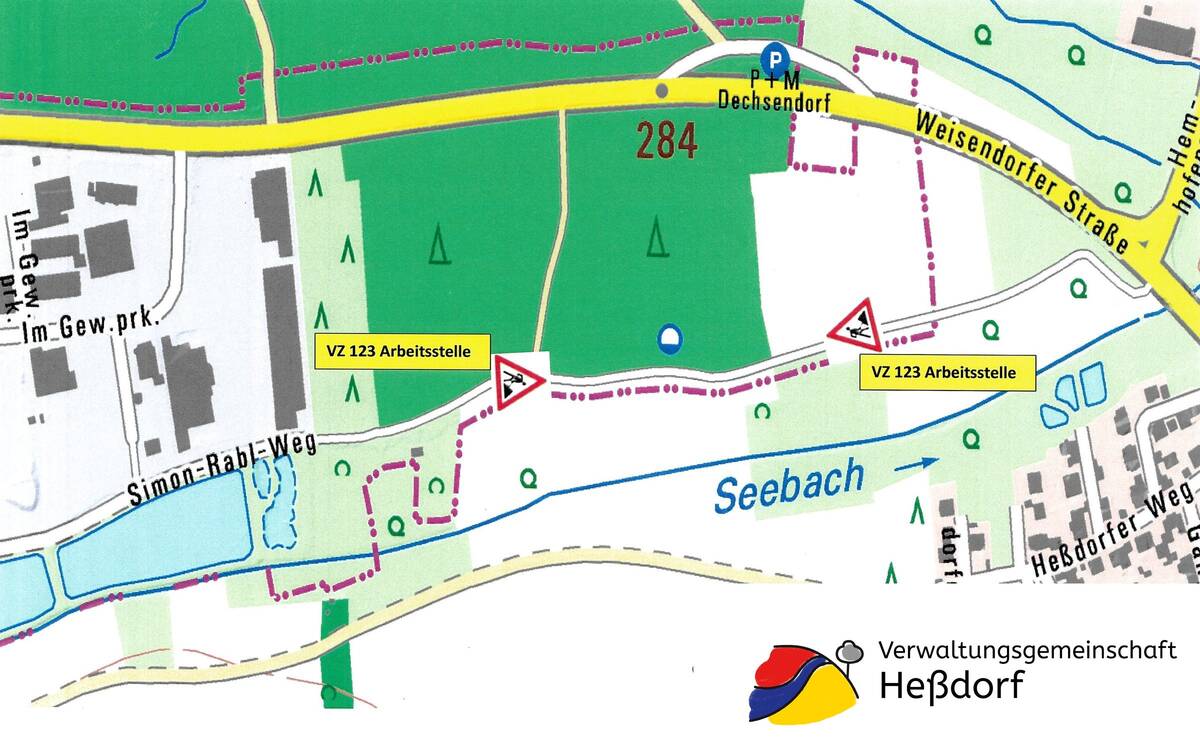 Halbseitige Sperrung Simon-Rabl-Weg 30.01.2025