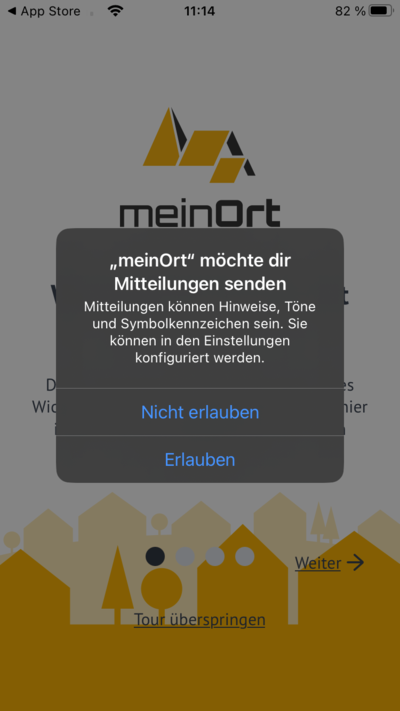 Erlauben Sie bei der Einrichtung der App Mitteilungen, um etwa über anstehende Termine oder neue Beiträge benachrichtigt zu werden.