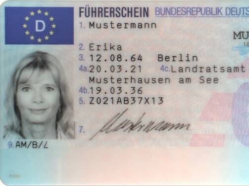 EU-Führerschein Muster