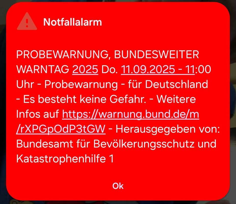 Bundesweiter Warntag - Probealarm