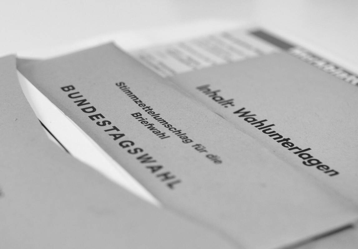 Wahlunterlagen Bundestagswahl