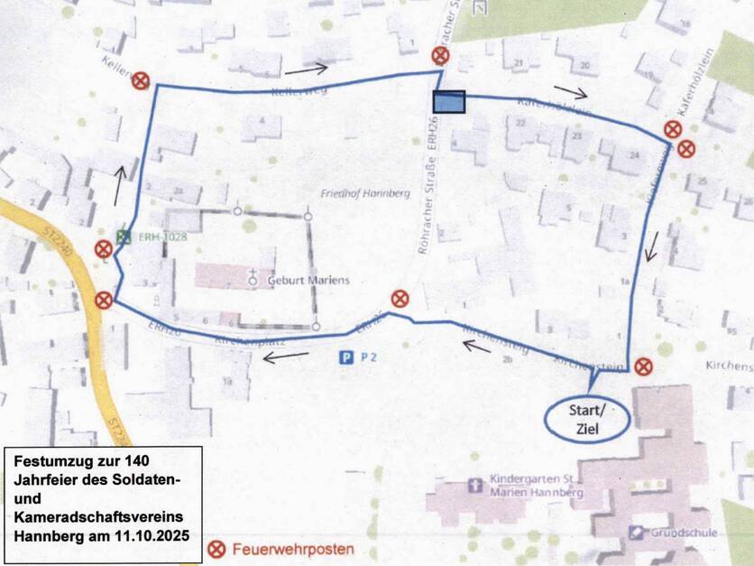 Sperrung Hannberg 11.10.2025 - Festumzug SVK