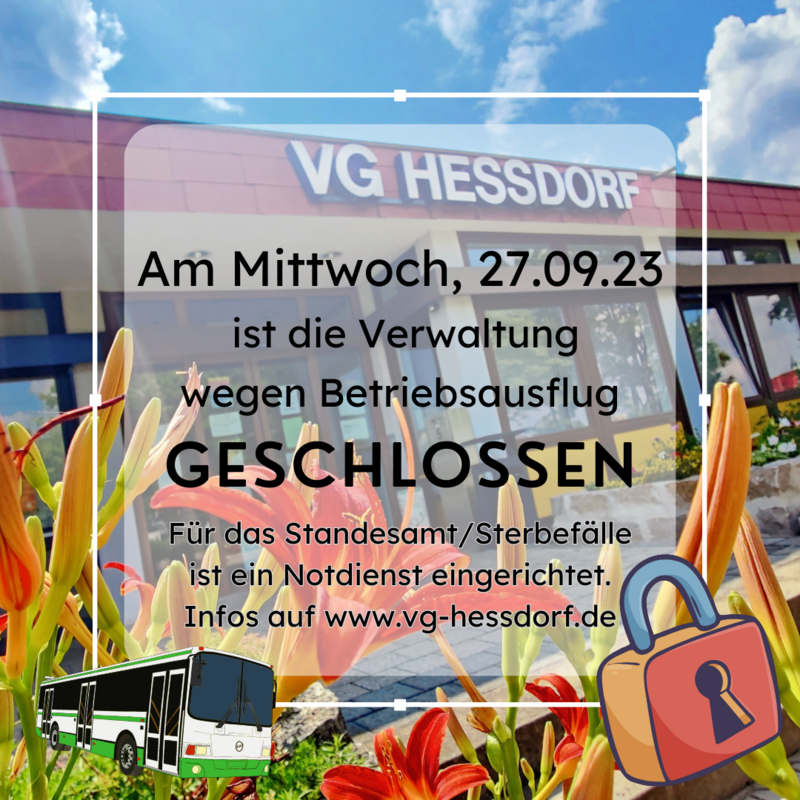 Verwaltung & Bauhöfe am 27.09.2023 geschlossen - Betriebsausflug