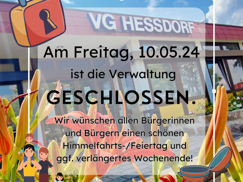 Verwaltung am 10.05.2024 geschlossen (Brückentag)