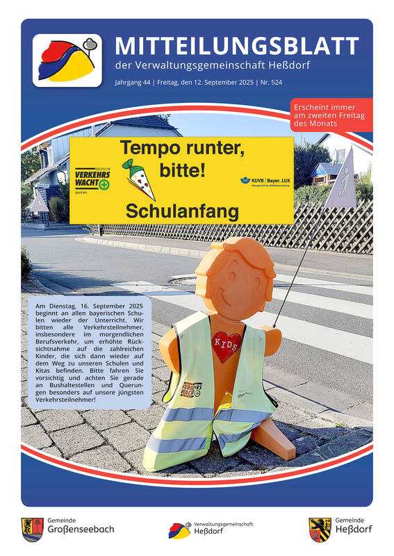 Titelbild Mitteilungsblatt September 2025 VG Heßdorf