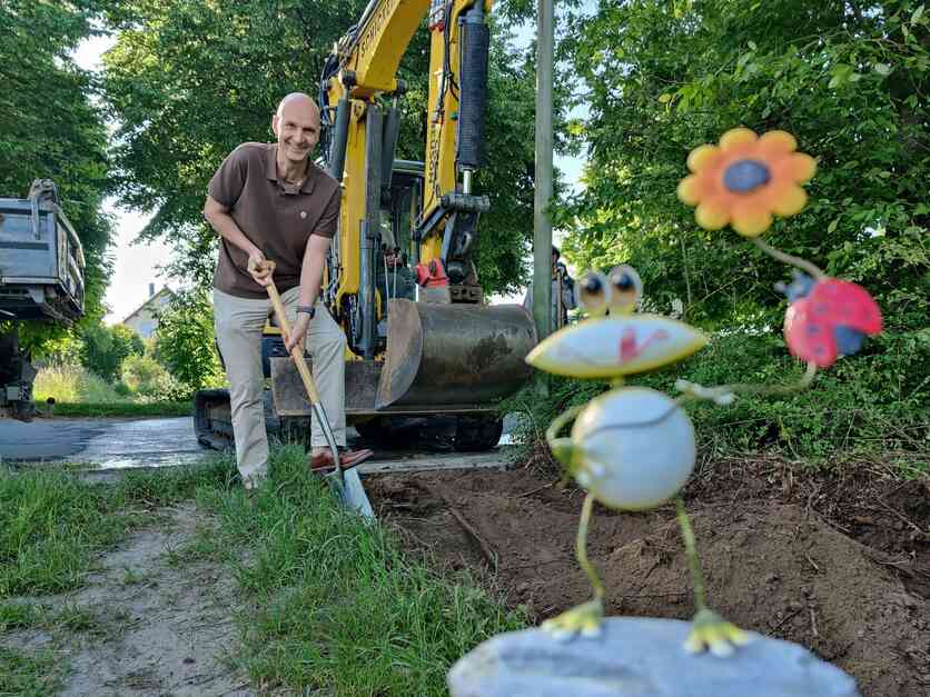 Spatenstich für den Amphibientunnel in Großenseebach am 15. Juni 2021