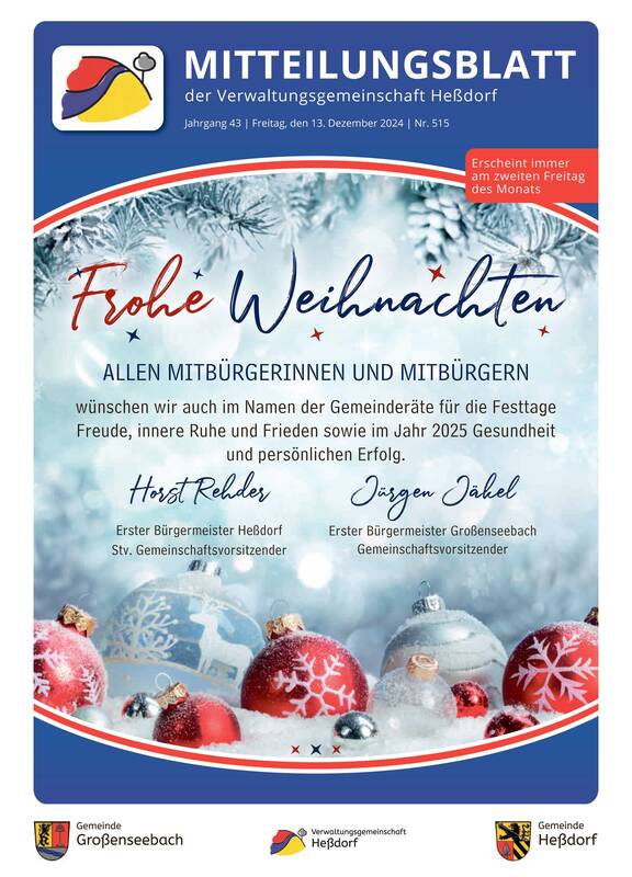 Titelbild Mitteilungsblatt Dezember 2024
