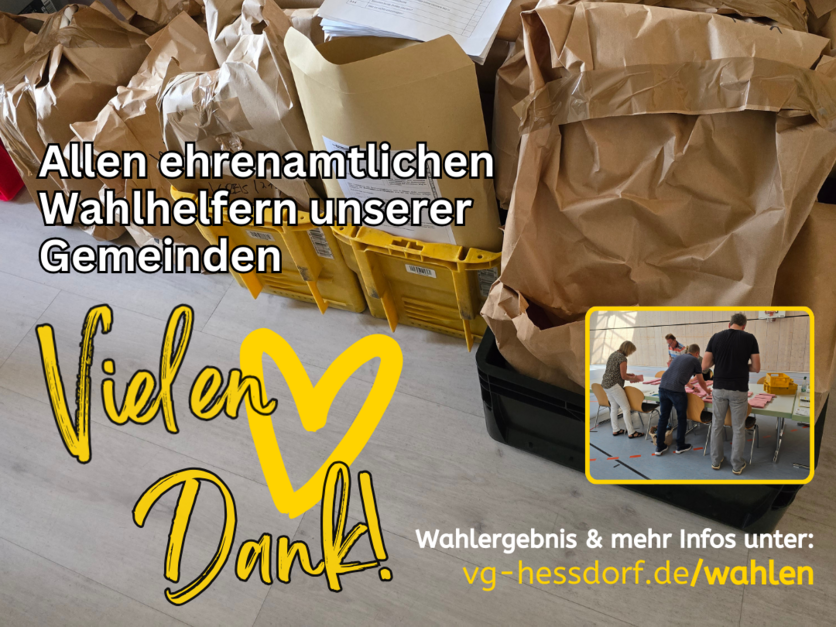 Dank an Wahlhelfer - Kommunalwahl 2026