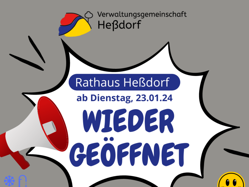 Rathaus Heßdorf ab 23.01.24 wieder geöffnet