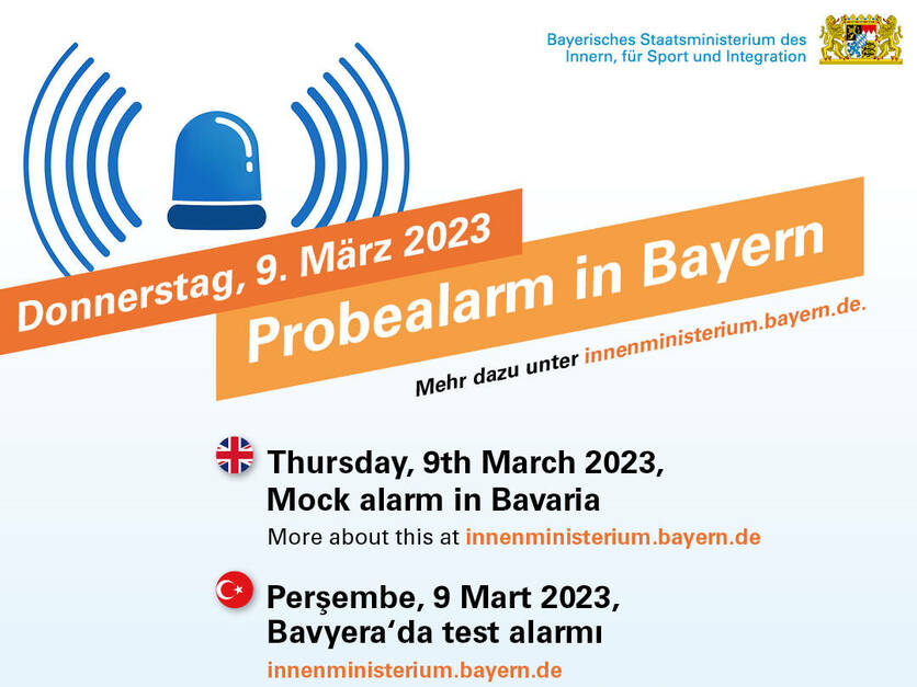 Probealarm in Bayern am 09.03.2023 - Infografik Quadrat