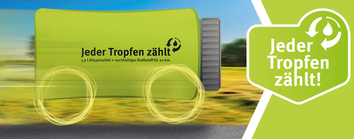 "Jeder Tropfen zählt" - Header