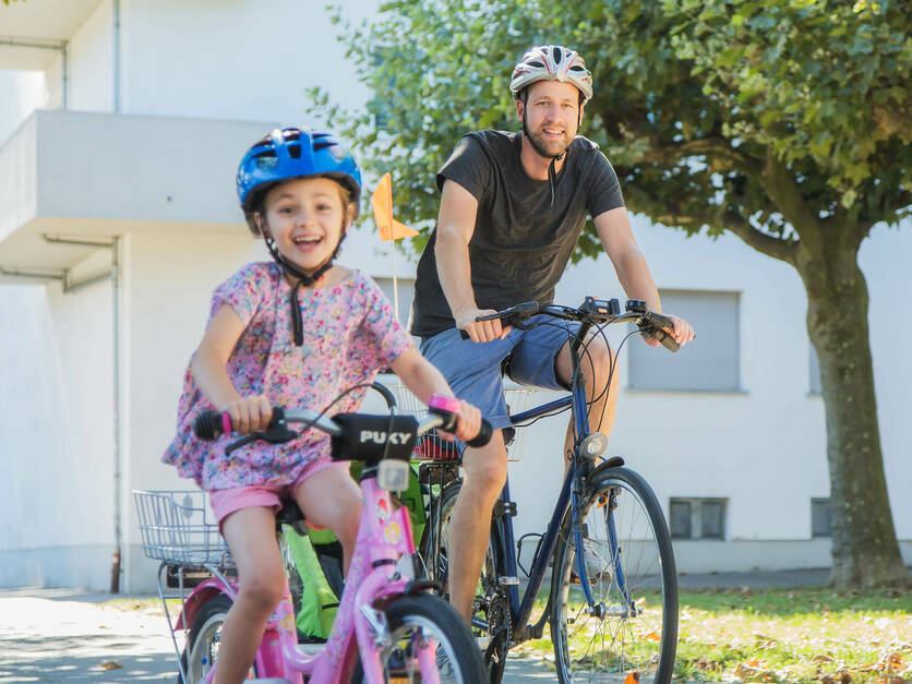 STADTRADELN - Vater mit Kind