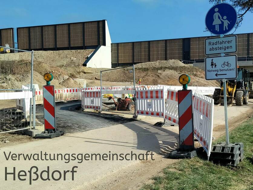 Notweg am Simon-Rabl-Weg / Bauarbeiten 28.02.24 bis 15.03.24