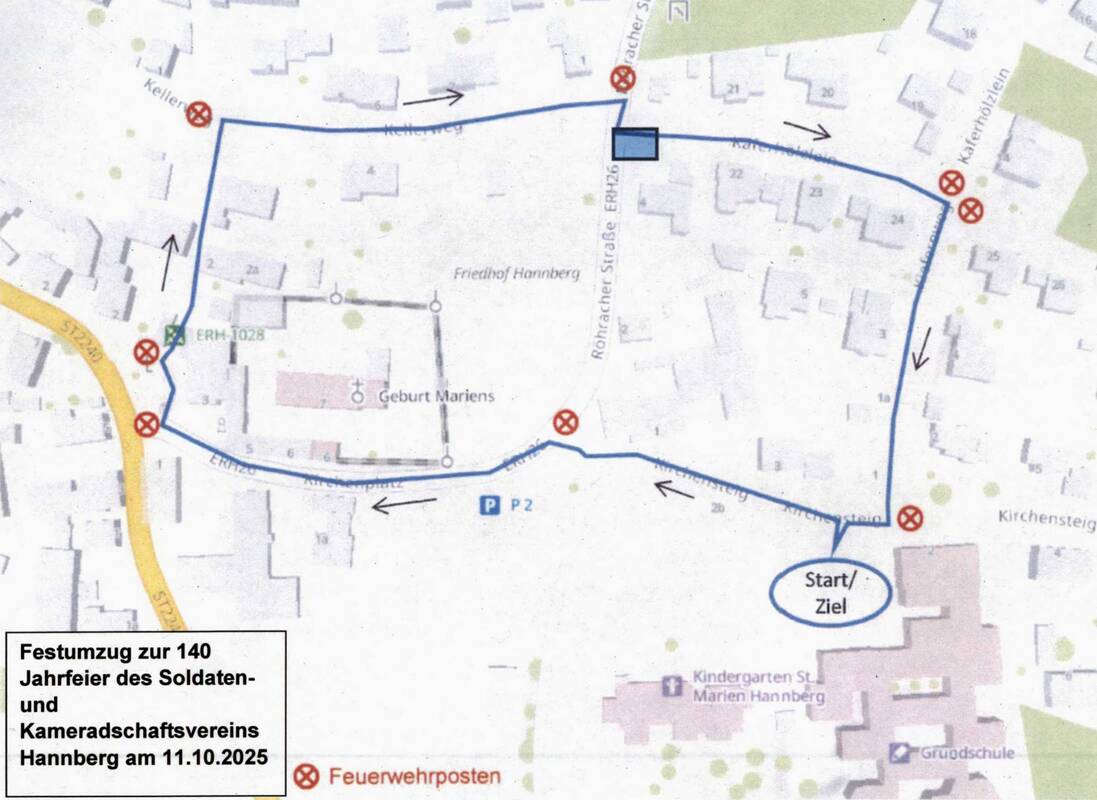 Sperrung Hannberg 11.10.2025 - Festumzug SVK