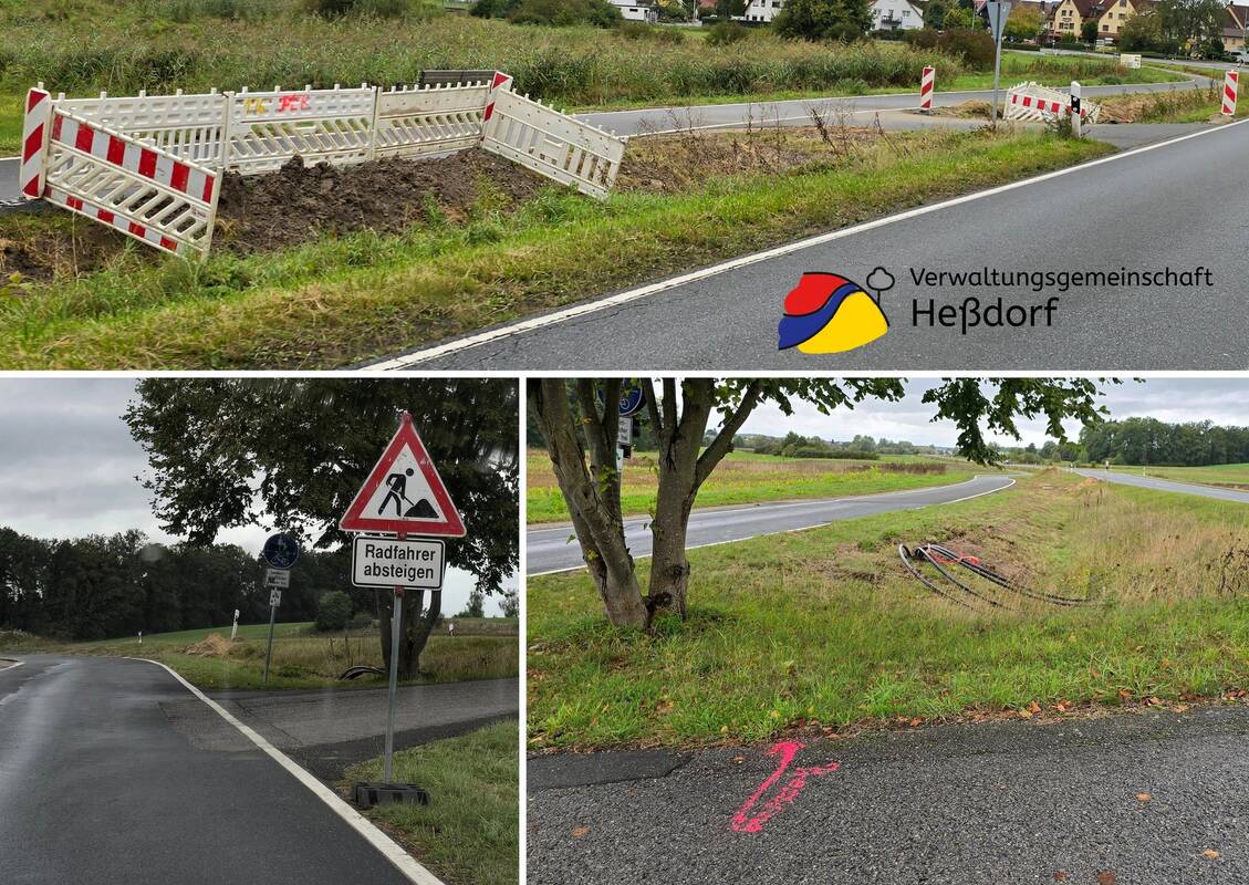 Bauarbeiten neben dem Radweg Großenseebach-Heßdorf September/Oktober 2024