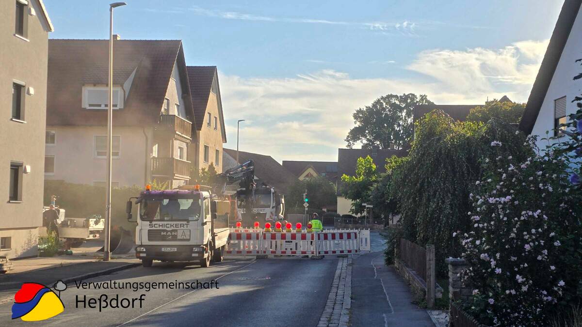 Vollsperrung Hauptstraße Großenseebach 26.-30.09.25 - Baustelleneinrichtung