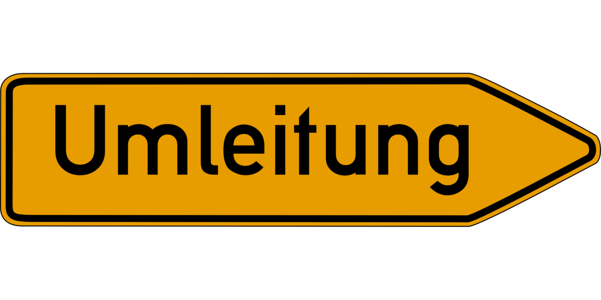 Verkehrszeichen Umleitung