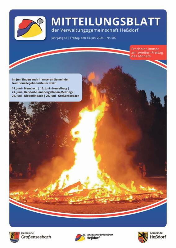 Mitteilungsblatt VG Heßdorf Juni 2024 - Titelbild
