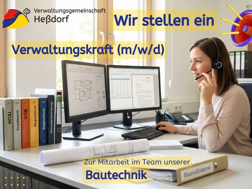 Stellenanzeige Bautechnik Verwaltungskraft Teilzeit 2026 - Promo-Grafik