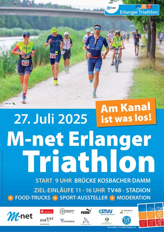 M-net Erlanger Triathlon 27.07.25 - Plakat