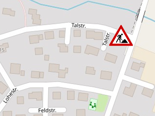 Sperrung Heßdorf Am Sportplatz/Talstraße vom 17.04. - 10.05.23