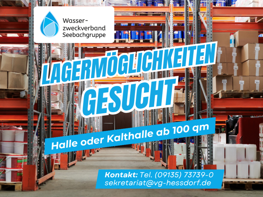 ZVS Wasserzweckverband Lagermöglichkeiten gesucht