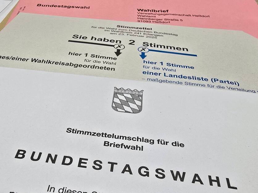 Bundestagswahl 2025 - Briefwahlunterlagen
