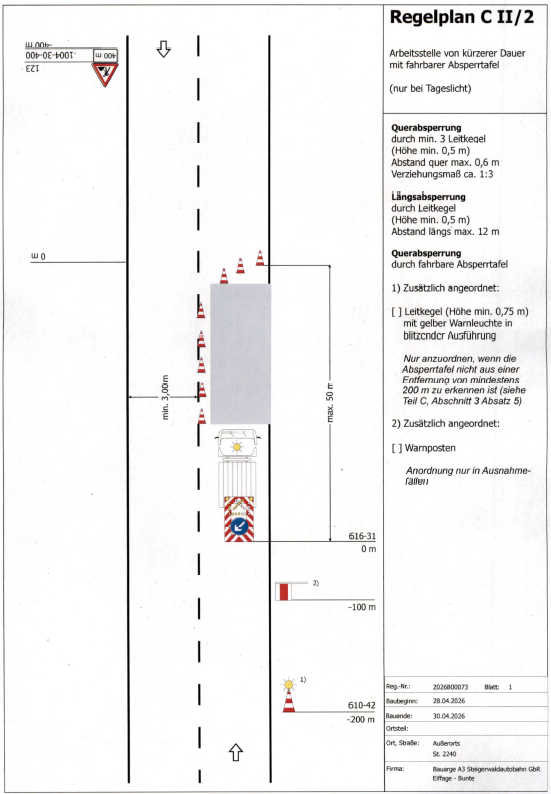 Teilsperrung St 2240 Heßdorf 18.05.-21.05.26