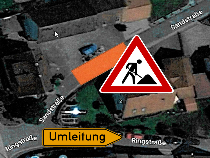 Vollsperrung in Niederlindach, Sandstraße vom 11.-19.04.2023