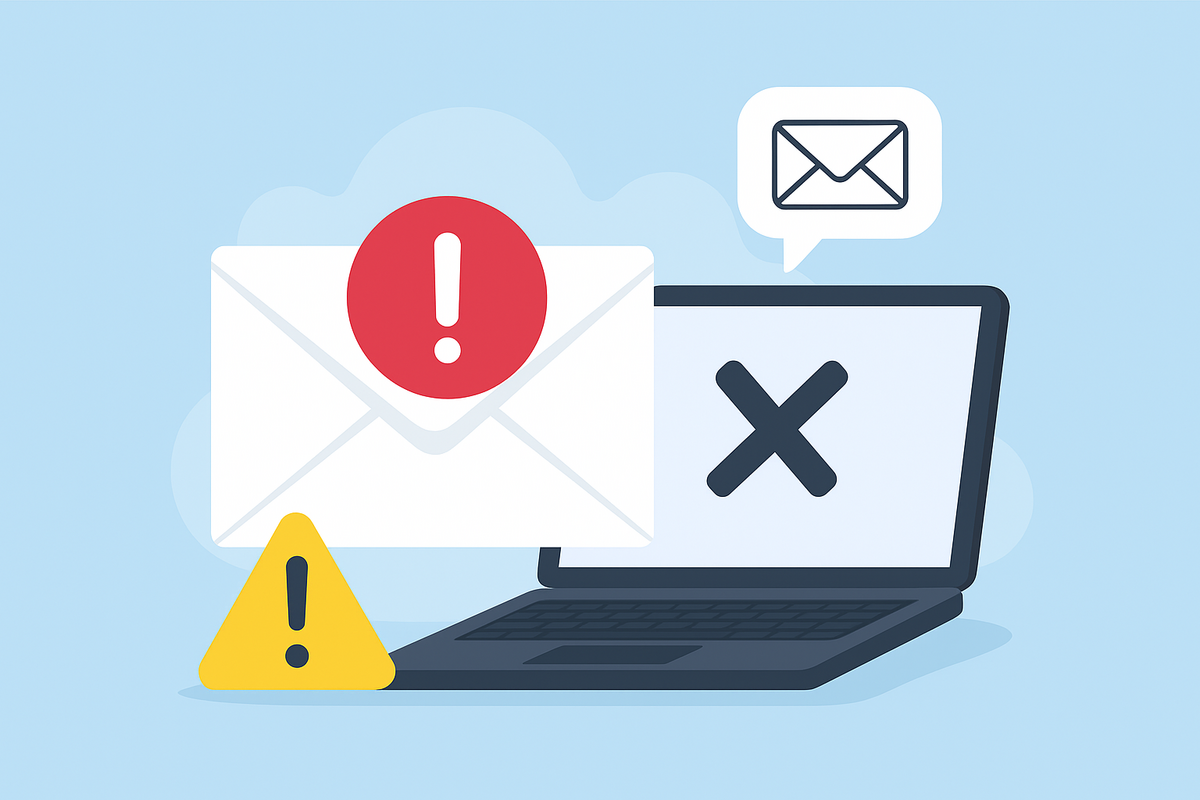 Störung im E-Mail-Verkehr - Symbolbild