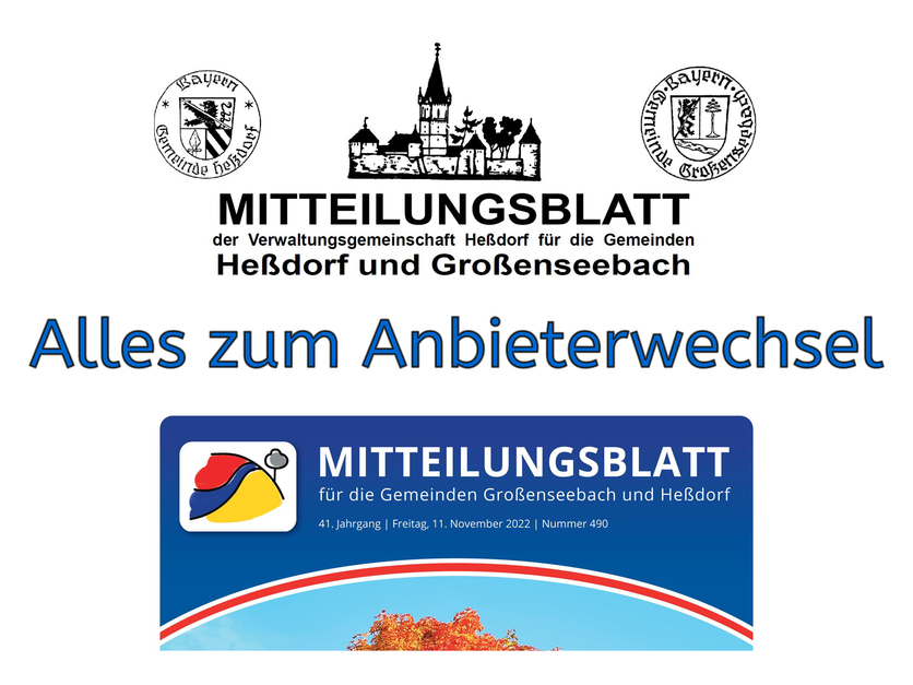 Mitteilungsblatt - Anbieterwechsel