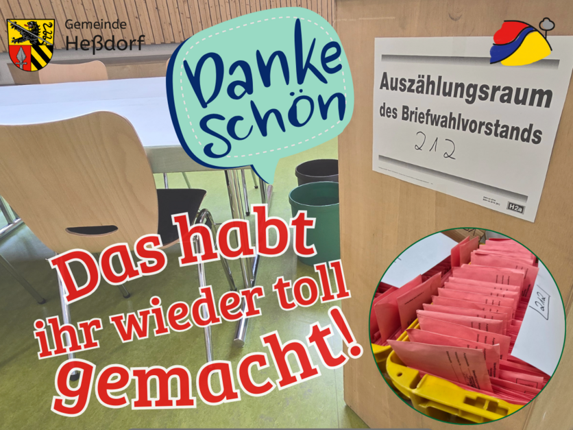 Dank an Wahlhelfer - Bürgermeisterstichwahl Heßdorf 2025