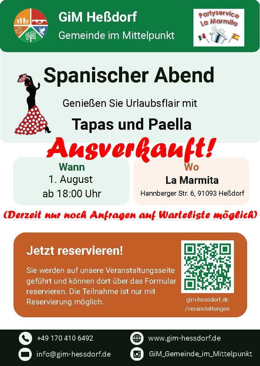 Spanischer Abend (ausverkauft) 01.08.2026