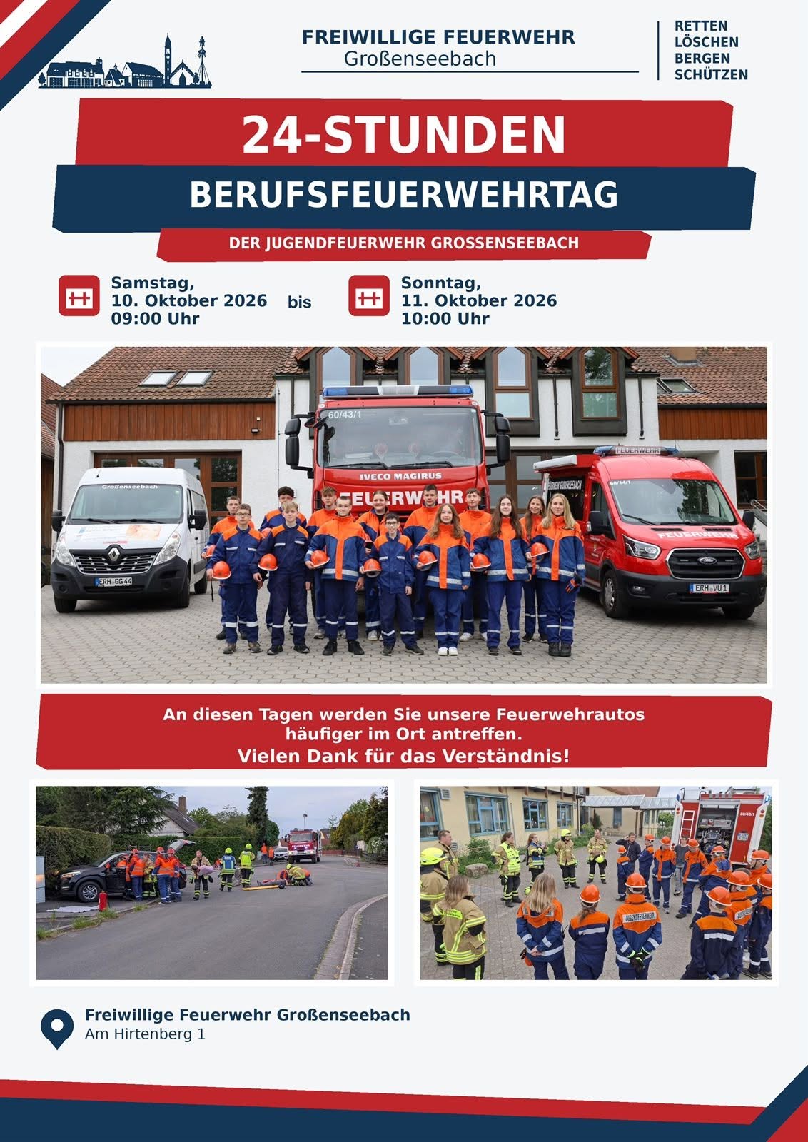 24-Stunden-Berufsfeuerwehrtag der Jugendfeuerwehr Großenseebach 10.10.2026