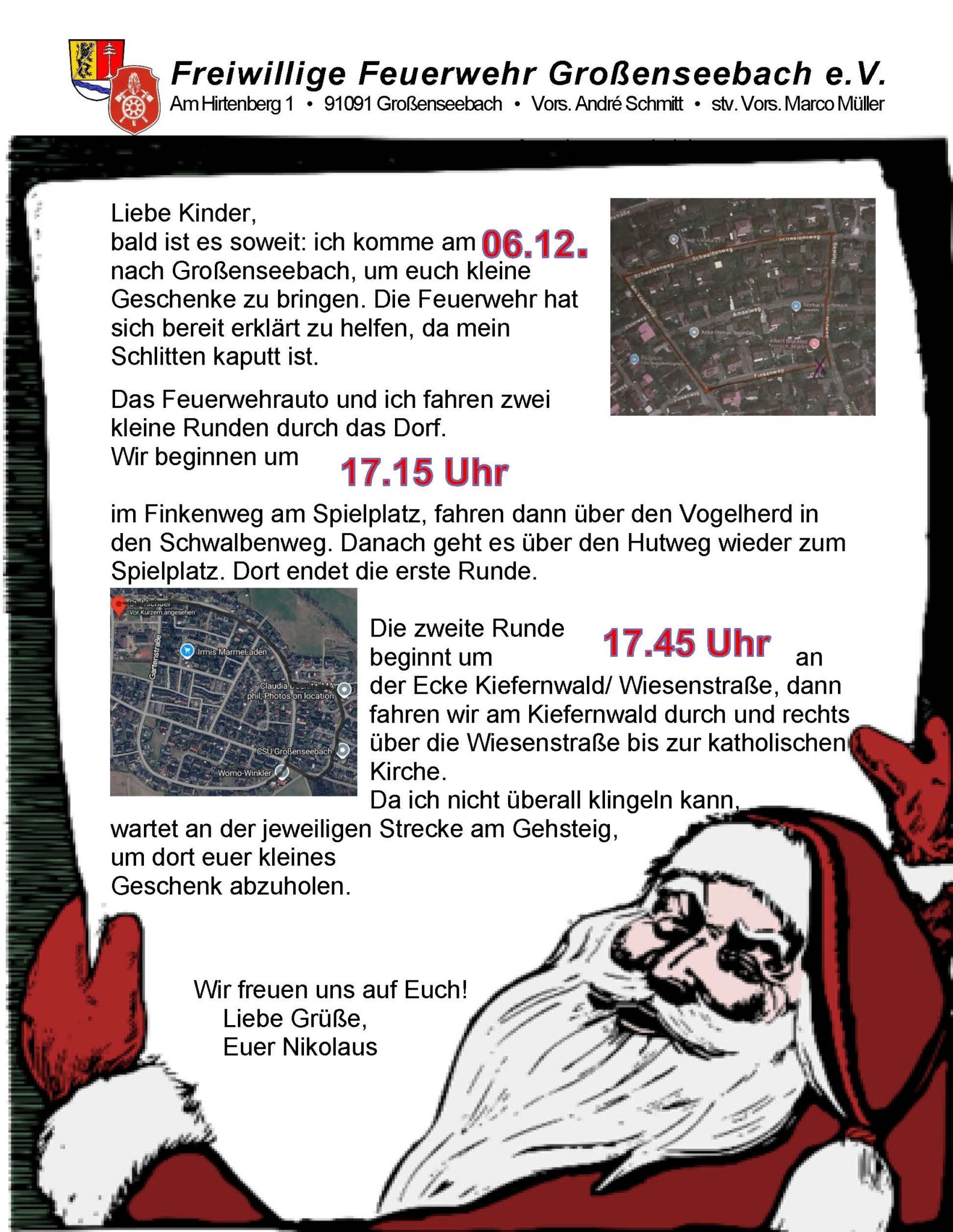 Nikolausfahrt der Feuerwehr Großenseebach 2026