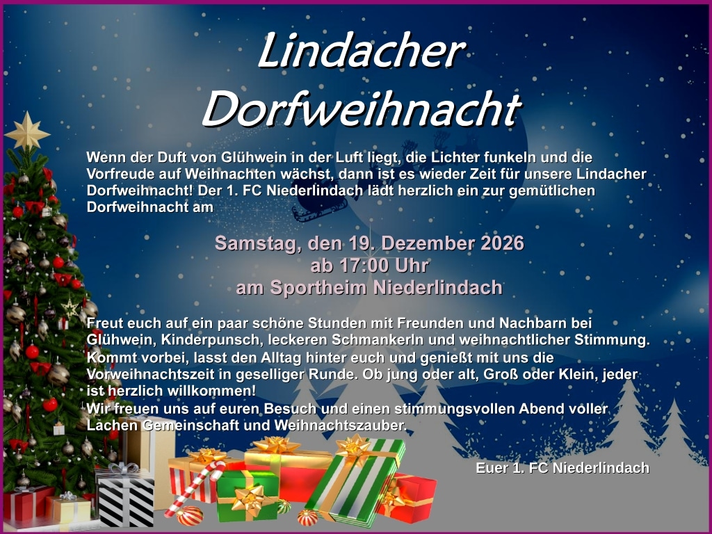Lindacher Dorfweihnacht 2026