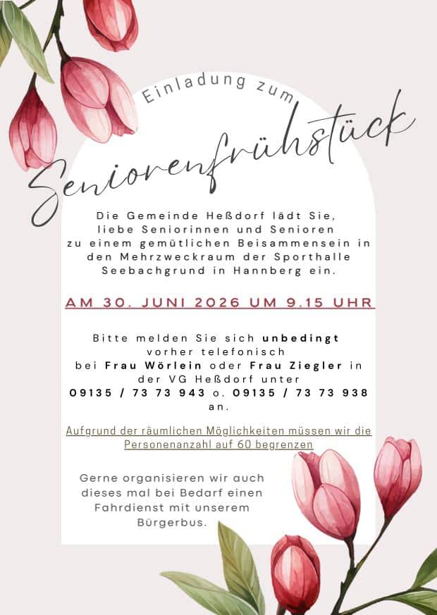 Seniorenfrühstück 30.06.2026 Plakat