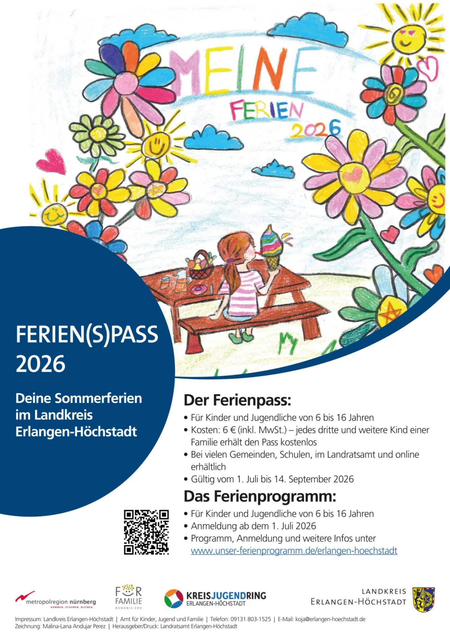 Ferienpass ERH 2026 Plakat