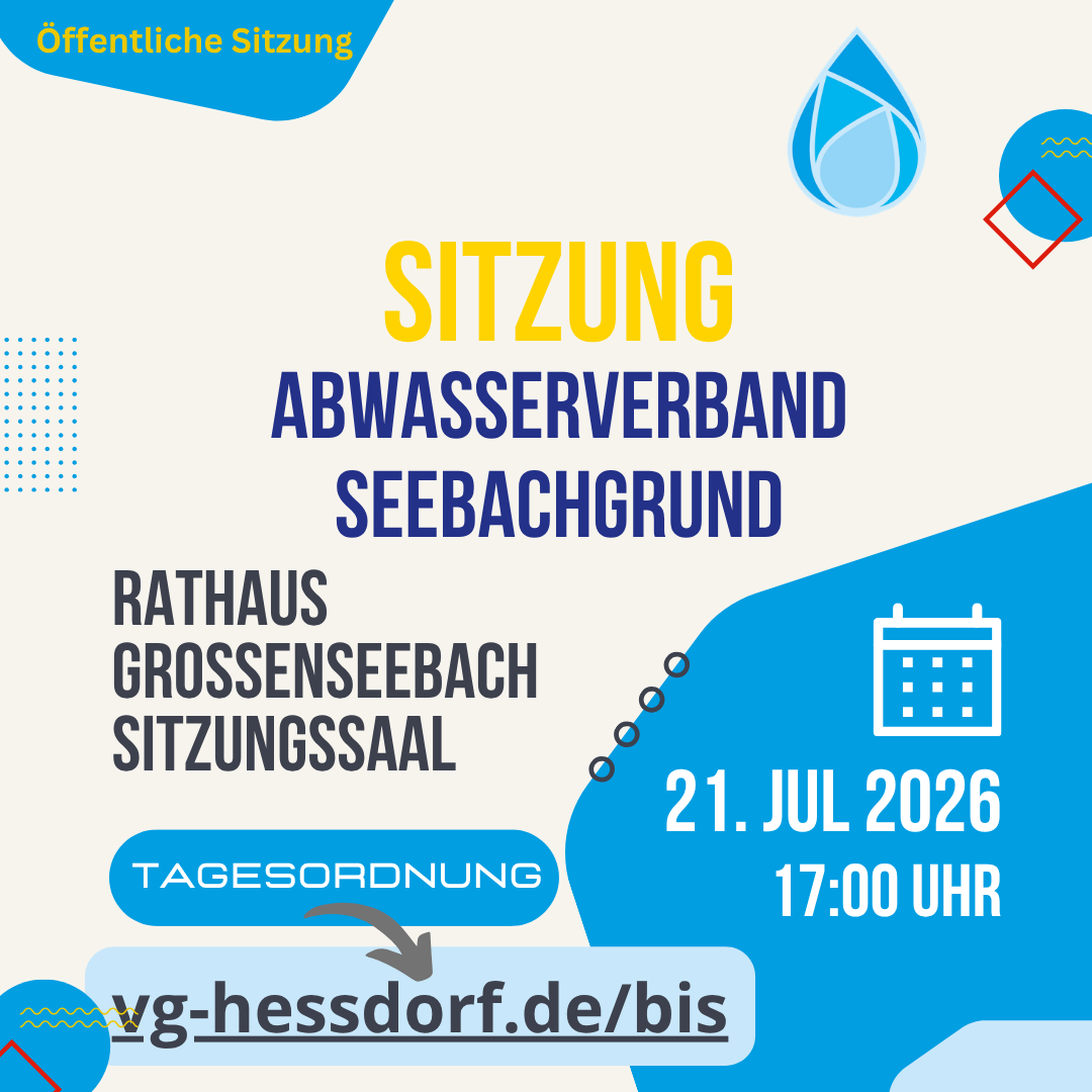Sitzung Abwasserverband Seebachgrund in Großenseebach