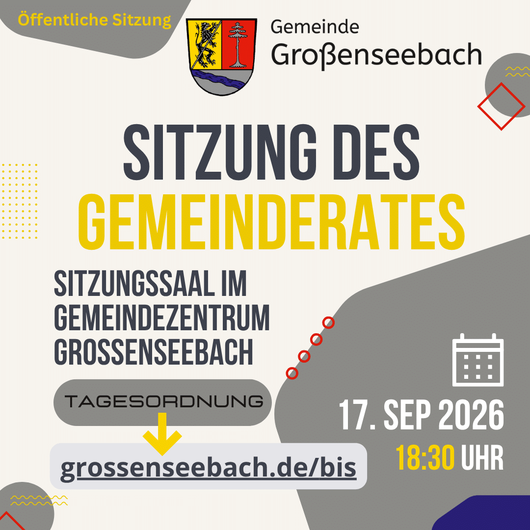 Gemeinderatssitzung Großenseebach 17.09.26