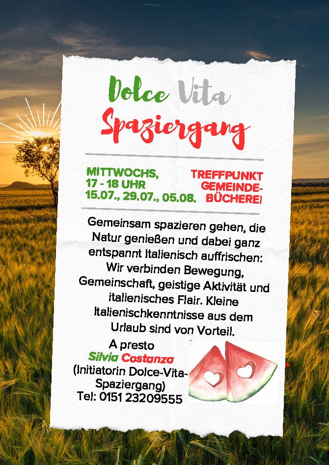 Dolce Vita Spaziergang Juli 2026