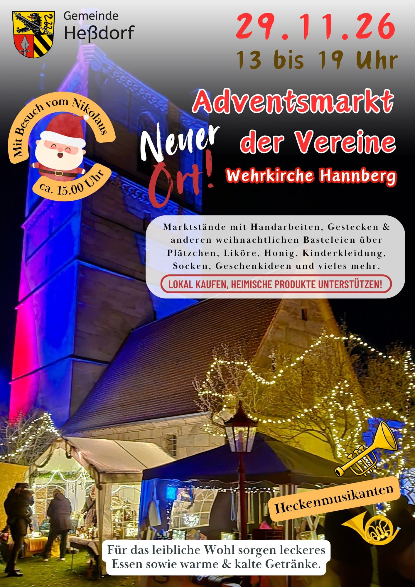 Adventsmarkt der Vereine 2026 Plakat